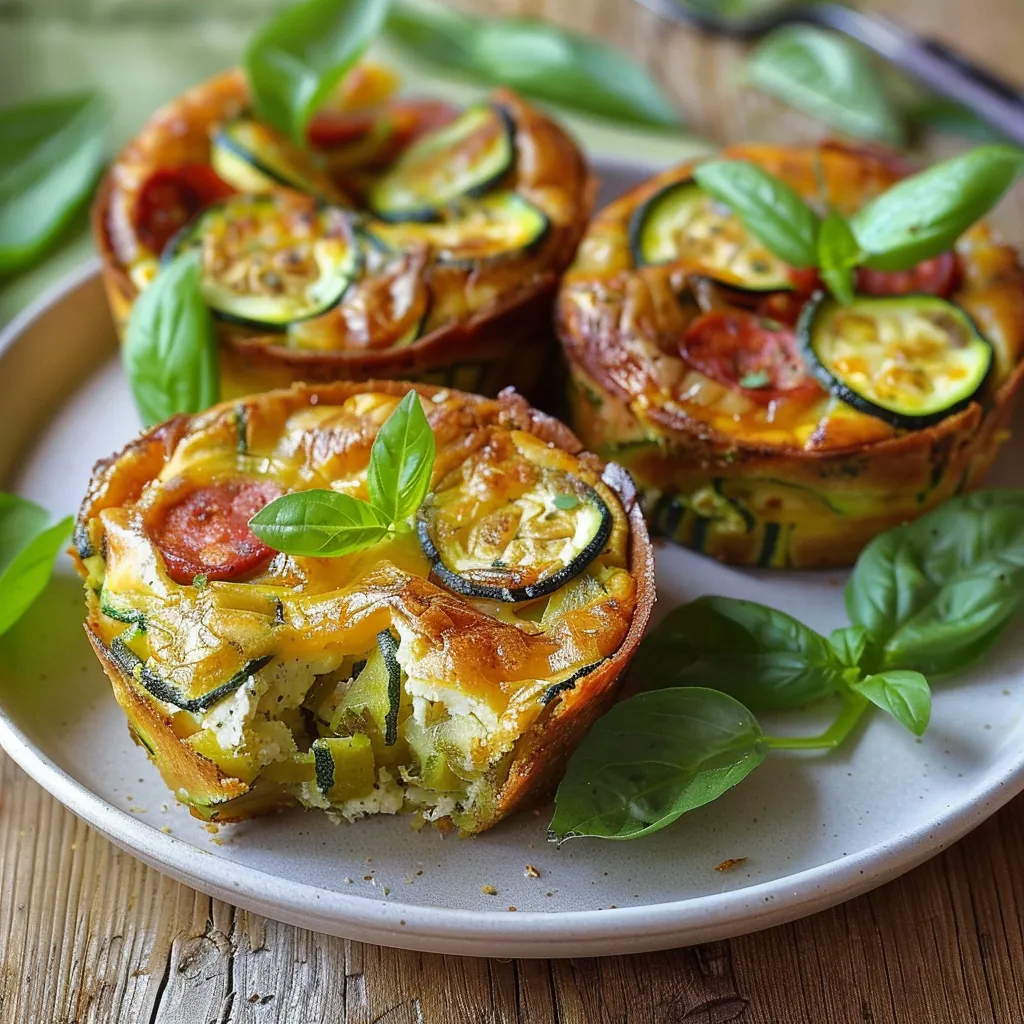 Petits flans courgettes, chorizo & chèvre Une création originale