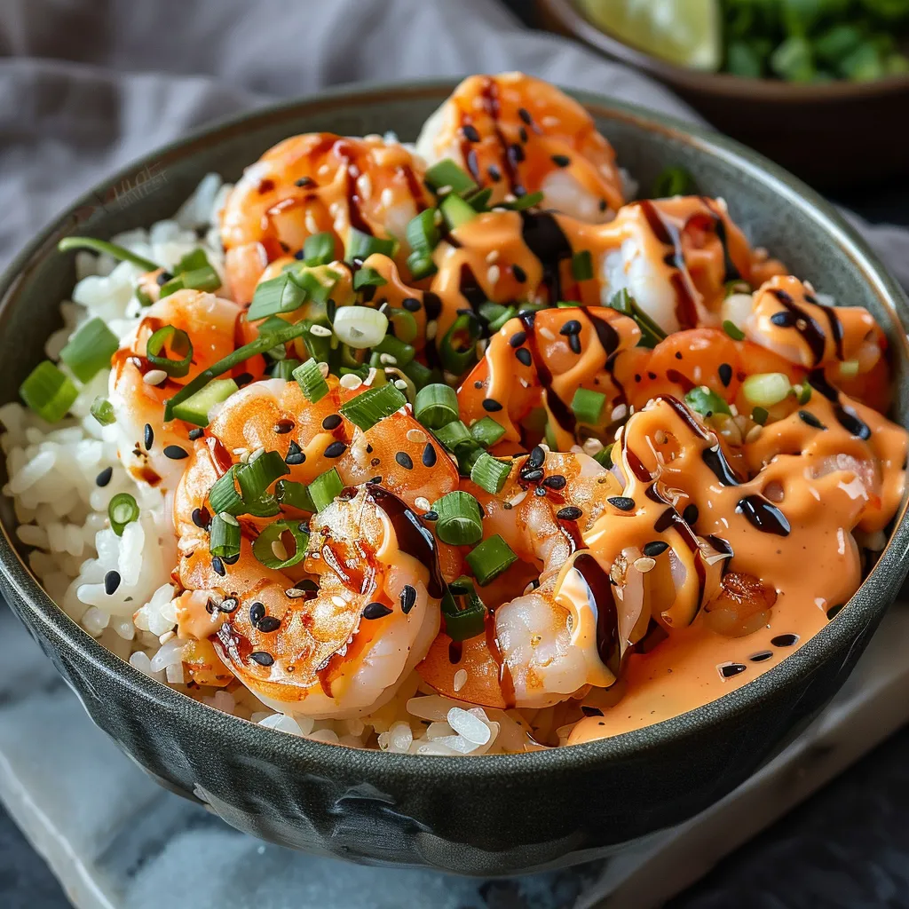 Préparation simple de Bols de Riz aux Crevettes avec Sauce Piquante