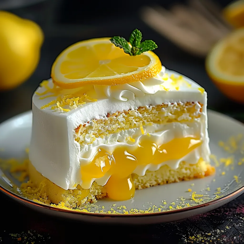 Délicieux Gâteau Mousse au Citron